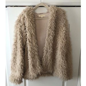 LoveStitch- Faux Fur Hooded Jacket